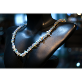 Fire Opal Cut Necklace 17 Inch